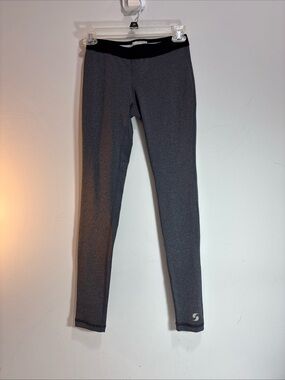 Junior Soffe Gray Athletic Leggings with Stretch Waistband. 1173